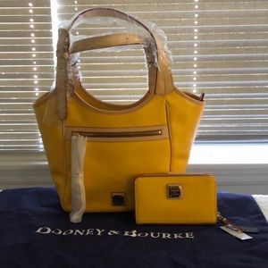 Dooney and Bourke Yellow with matching wallet